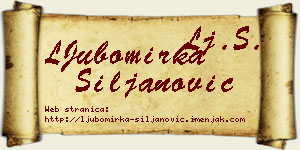 LJubomirka Siljanović vizit kartica